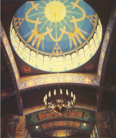 Image - Saint Andrew's Church in Lidcombe, Australia, with frescoes by Myron Levytsky.